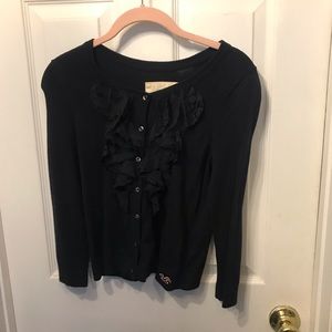 Hollister Navy Blue Ruffle Cardigan